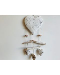 Big Heart & 3 small heart mobile