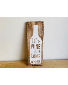 Wine O'Clock Sign-Nat