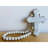 Wooden Cross On Beads