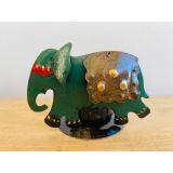 Pressed metal candle holders - Elephant