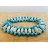 Double Glass Bead Bracelet Aqu