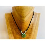 Glass Open Heart Necklace