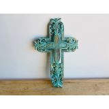 Large Carved Cross Turquoise