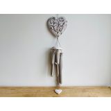 Large Carved Heart Wind Chime