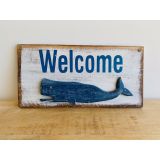 Whale & Welcome Sign