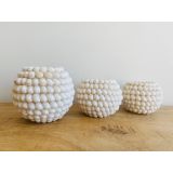 Set Of 3 Shell Candle Holders