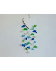 Heart & Sea Glass Mobile