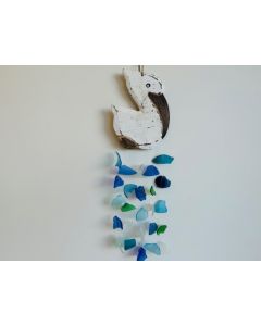 Pelican & Sea Glass Mobile