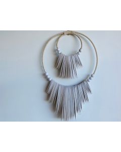 Cuttlefish Style Double Tribal Necklace