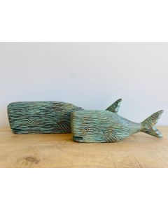 Rustic Green Whales