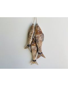 Carved 3 fish Hanging