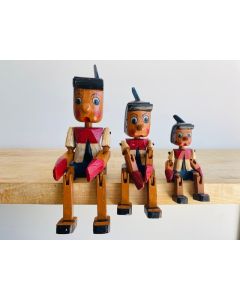 Set Of 3 Wooden Puppets