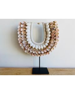 Small Pink Tribal Necklace On stand