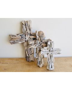 Set Of 3 Large Driftwood Crosses