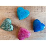 Coloured stone hearts