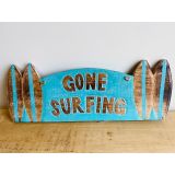 Gone Surfing Sign with surfboards