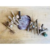 Driftwood with shells garland