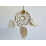Dreamcatcher With 3 Macrame Leaves