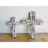 Pair Large Driftwood Crosses