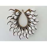 Large White Shell Tribal Necklace