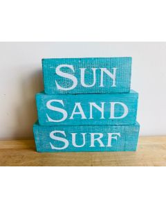 Sun, Sand, Surf Blocks - Turquoise 