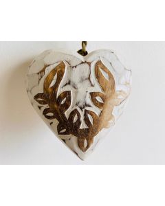 Carved White Heart
