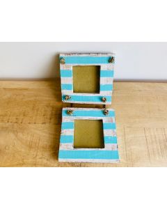 Wooden double picture frame