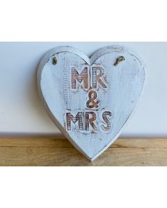 Heart Mr & Mrs(carved)