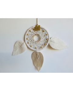 Dreamcatcher With 3 Macrame Leaves